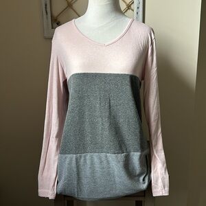Womens long sleeve Sweater size small color block